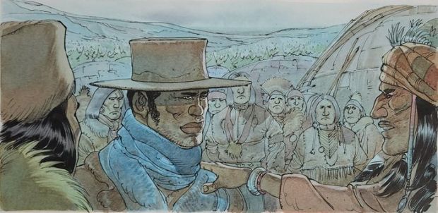 Jef (Martinez, Jean-François) - 1 Original colour drawing - Geronimo | Catawiki