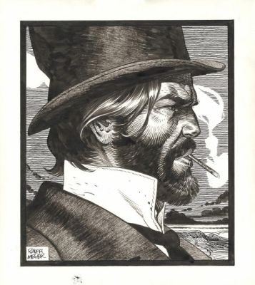 Ralph Meyer | Illustration originale inédite - Undertaker | Daniel Maghen