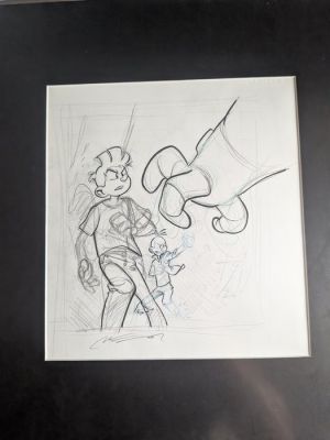 Munuera, Jose Luis - 1 Original preliminary drawing - Spirou et Fantasio - Ongetiteld | Catawiki