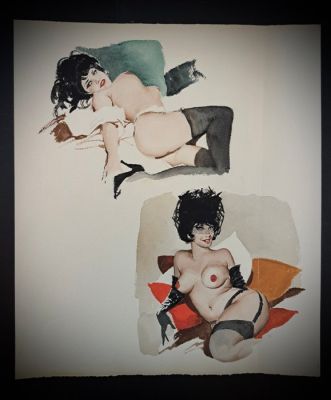 Frollo, Leone - 1 Original colour drawing - Femmes des annes 1960 | Catawiki