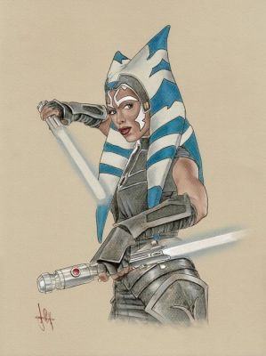 Cayuela, Daniel - 1 Original drawing - Michonne (Jedi Version) + CoA - 2026 | Catawiki