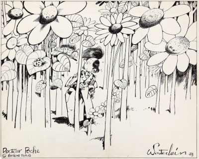 Wasterlain | Docteur Poche, illustration à l’encre de Chine… | Millon