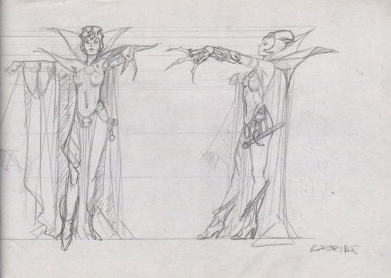Azpiri - 1 Original preliminary drawing - Lorna - Early album character study | Catawiki