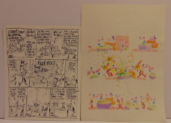 Kort, Hein de - 1 Original page - Ober, vliegen in mijn soep | Catawiki