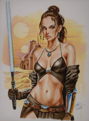 Sly - Peinture à l’aquarelle - Cosplay Art - Starlight in the sand - 2026 | Catawiki