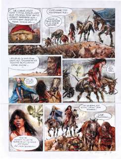 Hausman | Laïyna, planche couleurs n°2 Ã  l’encre de Chine… | Banque Dessinée