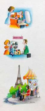  - Roger Blachon pour Air France. Dessin original pol…