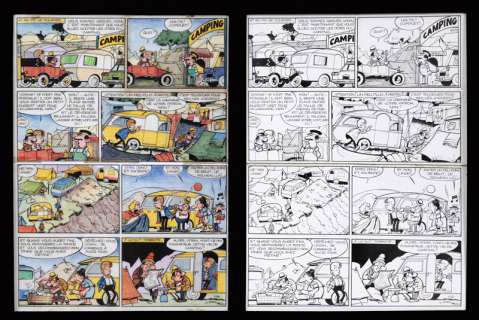 Francis | Marc Lebut, ensemble de 6 planches Ã  l’encre de C… | Banque Dessinée