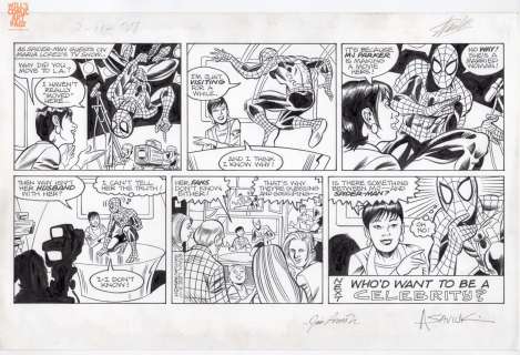 Alex Saviuk Jim Amash - Amazing Spider-Man Sunday Strip 2-11-07