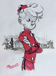 Munuera | Original Composition, Type: "Hors-Texte Spirou" with exceptional signature in red | Catawiki