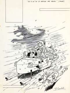 Craenhals - Lot 092 - Les 4 As, illustration à l‘encre de Chine et…