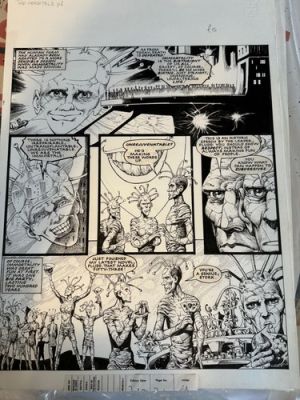 2000ad Original Comic Art - The Dead - By Artist Massimo Belardinelli.