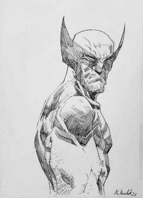 WOLVERINE Original Ink Drawing A4 Signed Comic Art | eBay US (Buy It Now)