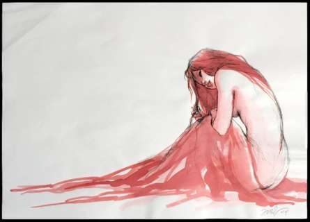 Jung | Dessin sensuel signé  - Frôlements | Catawiki