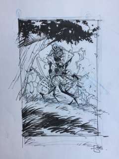 Hub | Dessin Original  - Projet de couverture pour "Le Cycle du Feu: "  Okko" | Catawiki