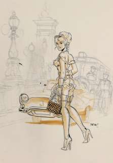 Meynet | Grande illustration sur papier carton à la mine… | AZ auction