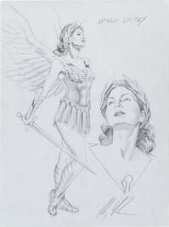 Alex Ross Kurt Busiek‘s Astro City #6 "Winged Victory" Pitch Illustration Original Art (Image, 1995)