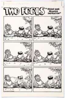 Ted Richards Two Fools One-Shot Complete 1-Page Story Original Art (Saving Grace, 1976). Classic Underground - | Heritage