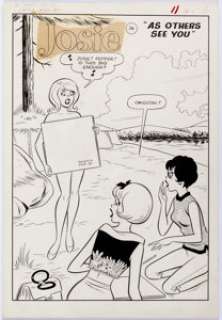 Dan DeCarlo and Rudy Lapick Laugh Comics # 164 Complete 6-Page Story Original Art (Archie Comics, 1964). A bare -