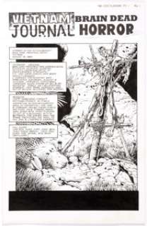 Don Lomax Vietnam Journal Vol 8: Brain Dead Horror Complete 20-Page Story Original Art (Caliber, 2011). Don - | Heritage