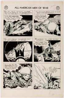 Joe Kubert All American Men of War #53 "Night Attack" Story Page 3 Original Art (DC, 1958). A soldier - | Heritage