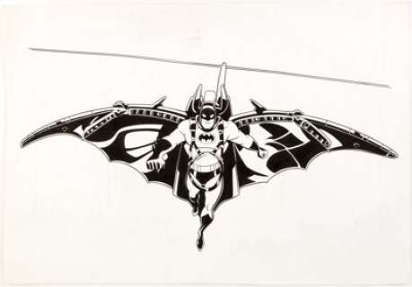 Carmine Infantino Mech-Wing Batman Toy Package Illustration Original Art (DC/Kenner, 1993). Released as a - | Heritage
