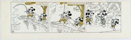 Floyd Gottfredson Mickey Mouse Daily Comic  Strip Original Art dated 7-10-63 (King Features S... | Heritage
