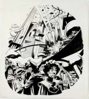 Julio Ribera - Sci-Fi Splash Page and Panel Page Original Art (c. 1980-90s). Spanish born artist Julio Ribera - | Heritage