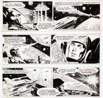 Dan Barry and Bob Fujitani Flash Gordon Daily Comic Strip Original Art Group of 3 (King Features, 1985). As - | Heritage