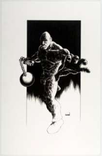 Norman Lee - Absorbing Man Illustration Original Art (undated). Crusher Creel, the Absorbing Man, looks -