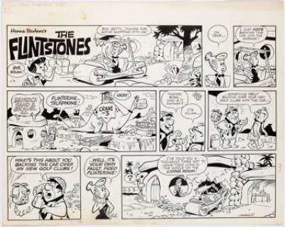 Gene Hazelton The Flintstones Sunday Comic Strip Original Art dated 11-8-64 (McNaught Syndicate, 1964). A - | Heritage