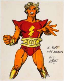 Gil Kane - Adam Warlock Commission Illustration Original Art (c. 1980-90s). Crafted to be the perfect man, he - | Heritage