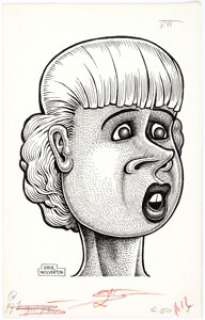Basil Wolverton Popular Jokes October-1961 Gag Panel Illustration Original Art (Humorama, 1961). Basil - | Heritage