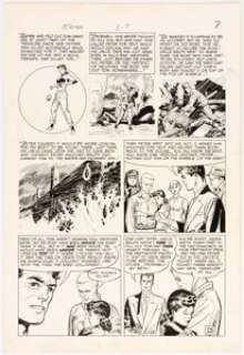 Johnny Craig Extra! #5 Story Page 7 Original Art (EC, 1955). Reporter Keith Michaels starts laying out the case - | Heritage