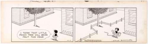 Ernie Bushmiller Nancy Daily Comic Strip Original Art Dated 5-10-49 (United Feature Syndicate, 1949). Nancy has - | Heritage