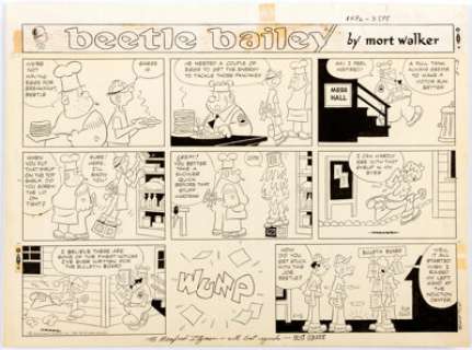 Mort Walker Beetle Bailey Sunday Comic Strip Original Art dated 5-12-68 (King Features Syndicate, 1968).... | Heritage