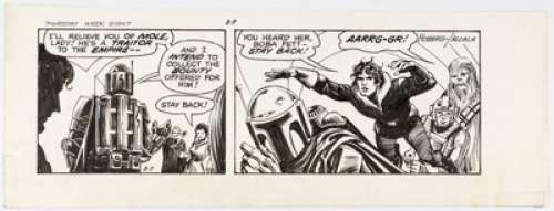 Rick Hoberg and Alfredo Alcala Star Wars Daily Comic Strip Original Art dated 8-7-80 (L. A. Times Syndicate, 1980). - | Heritage