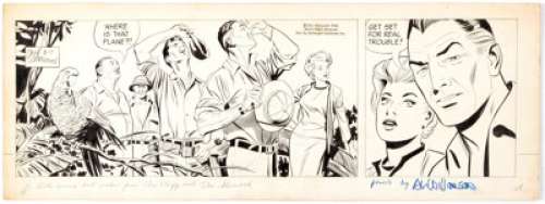Don Sherwood Dan Flagg Daily Comic Strip Original Art dated 3-7(McNaught Syndicate, 1964)....