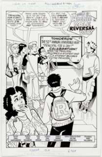  - Stan Goldberg and Jim Amash World of Archie Double Digest #3 Complete 12-Page Story "Role Reversal Day!" Original ... (Total: 12 Original Art)