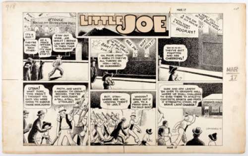 Robert "Bob" Leffingwell Little Joe Sunday Comic Strip Original Art dated 3-17-40 (News Syndicate Co., 1940).... | Heritage