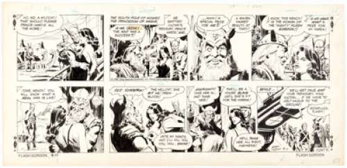 Dan Barry and Bob Fujitani Flash Gordon Sunday Comic Strip Original Art dated 4-11-82 (King Features Syndicate, 19... | Heritage