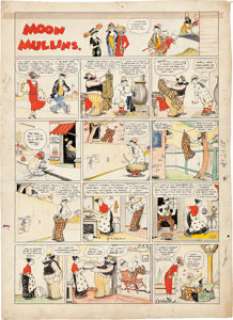 Frank Willard Moon Mullins Hand-Colored Sunday Comic Strip Original Art dated 9-14-24 (Chicago Tribune, 1924).... | Heritage