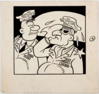  - Fred Rhoads (attributed) - Sad Sack and General Lockjaw Illustration and Preliminary Original Art Group of 2 (c. 1960-70s).... (Total: 2 Original Art)