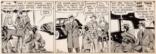  - Ken Kling Joe and Asbestos Daily Comic Strip Original Art Dated 10-16-?? (Bell Syndicate, 1950s)....