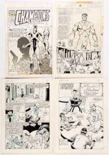 Chris Marrinan, Benton Jew, Howard Simpson, and Others Champions Annual #1 Cover and Complete Issue Original Art G... (Total: 47 Items) | Heritage