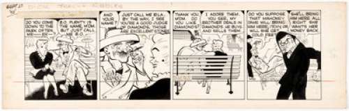 Chester Gould Dick Tracy Daily Comic Strip Original Art dated 9-27-45 (Chicago Tribute Syndicate, 1945).... | Heritage