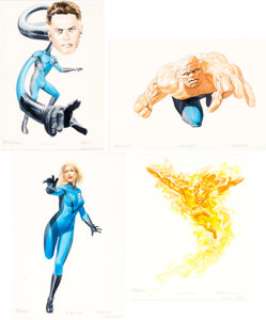 Mike Mayhew Fantastic Four Framed Watercolor Paintings Original Art Group of 4 (Marvel, 2004).... (Total: 4 Original Art) | Heritage