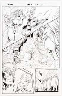 Mike Deodato Jr. and Emir Ribeiro Glory #7 Story Page 8 Original Art (Image, 1995)....