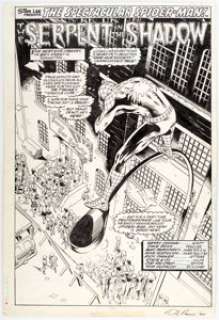 Dave Ross and Andy Mushynsky The Spectacular Spider-Man Annual #9 Splash Page 2 Original Art (Marvel, 1989)....