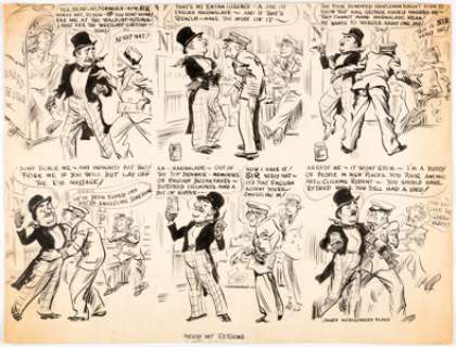 James Montgomery Flagg Judge Magazine Complete "Nervy Nat" One-Pager Original Art (Judge Publ., 1900s).... | Heritage